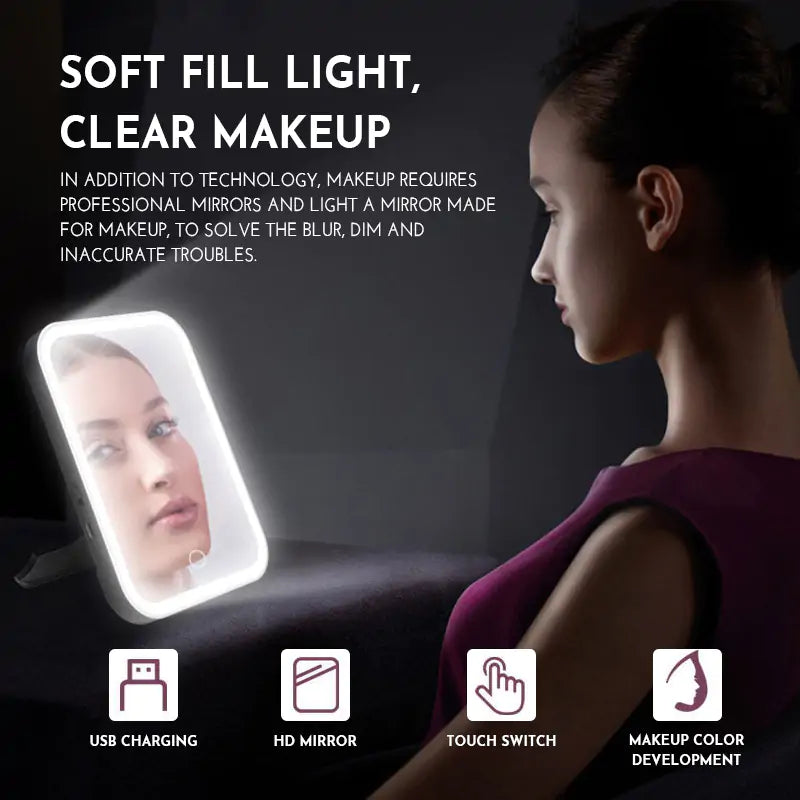 Miroir de maquillage réglable intelligent
